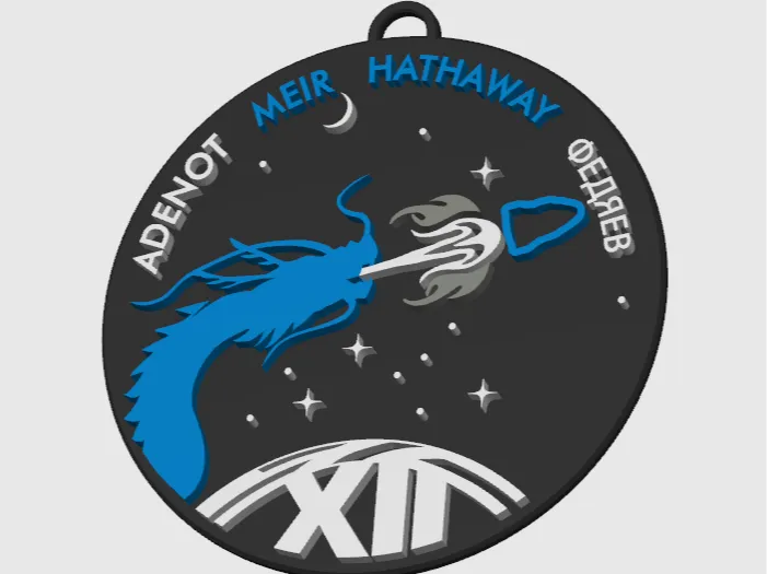 NASA x Space X Crew 12-Inspired Logo Keychain