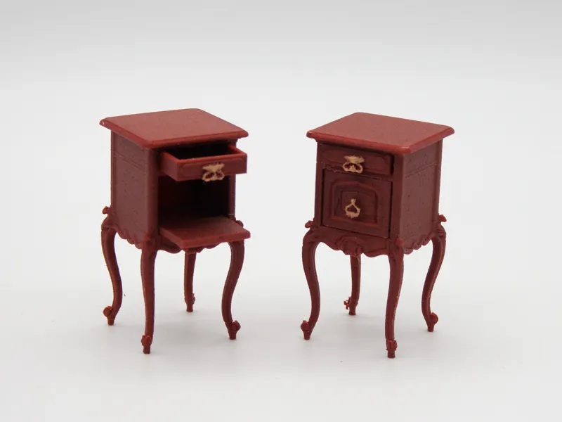 Queen Anne Style Night Table, scale 1:12