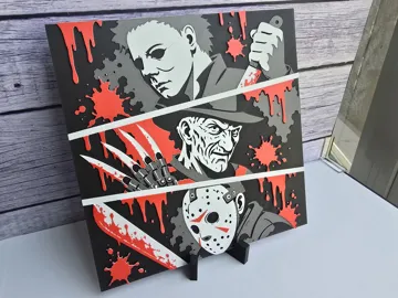 Cuadro decorativo en 3D: OG Slashers - Horror HueForge — vista de referencia 4