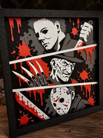 Cuadro decorativo en 3D: OG Slashers - Horror HueForge — vista de referencia 2