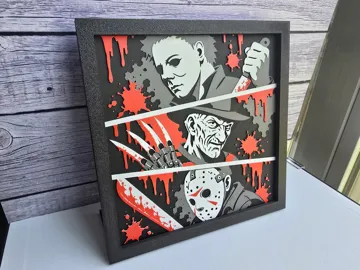Cuadro decorativo en 3D: OG Slashers - Horror HueForge — vista de referencia 5
