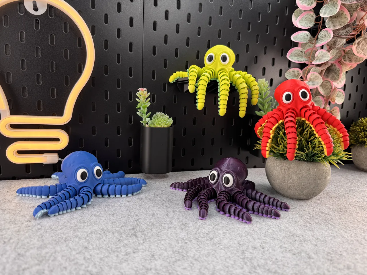 Articulated Cute Octopus view 3