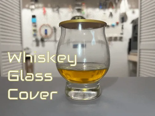 Couvercle pour verre à whisky, design minimaliste