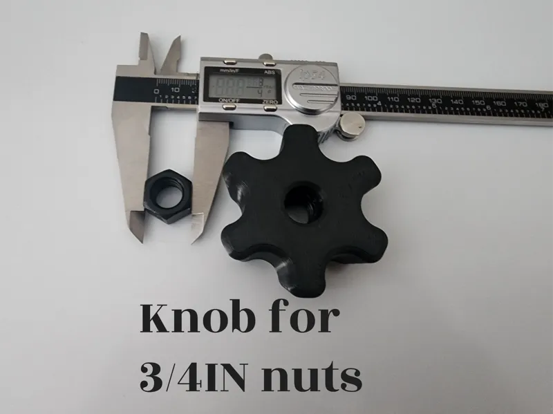 3/4 in Nut Knob, Inset metal nut with strength