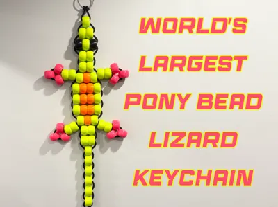 Pony Bead for Large Lizard Keychain Sculpture