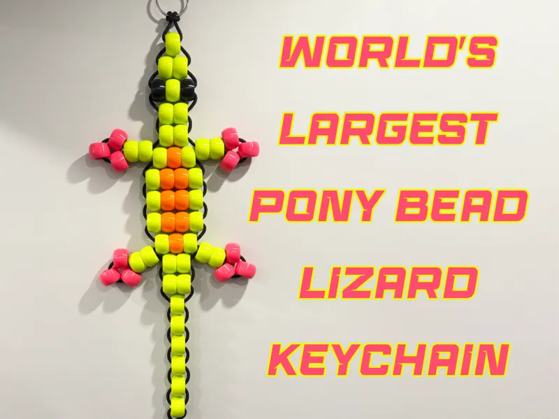 Pony Bead for Large Lizard Keychain Sculpture
