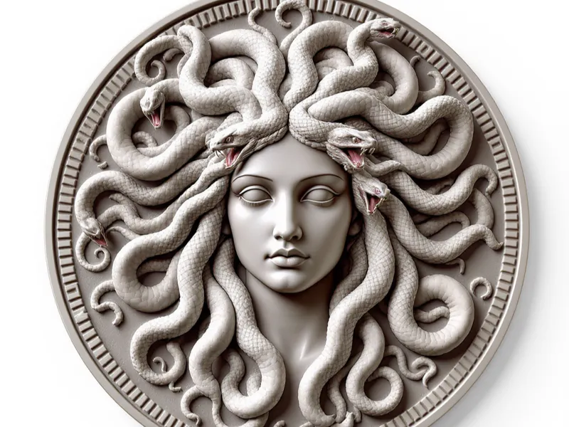 Medusa Relief Sculpture