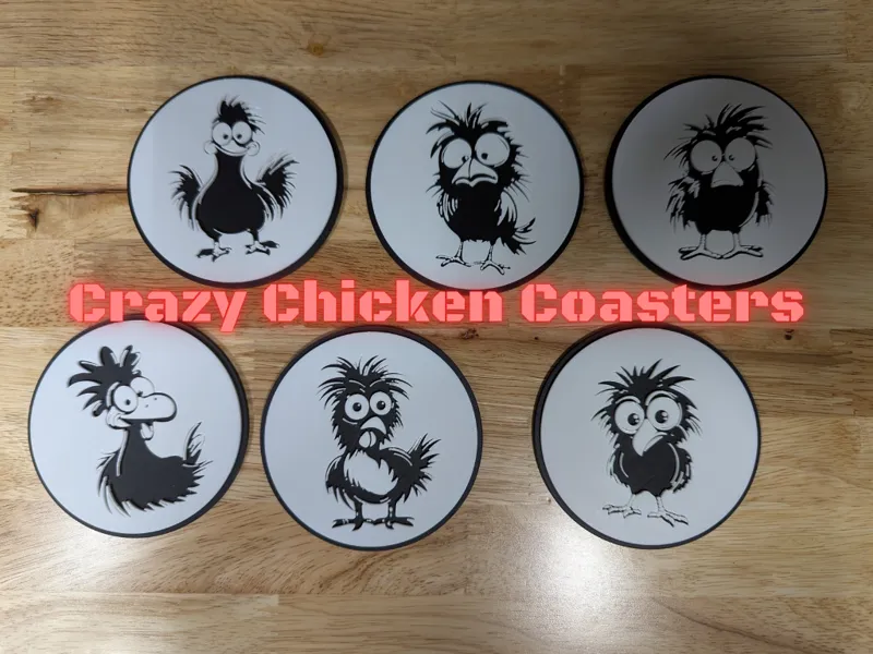 Crazy Chicken Coasters