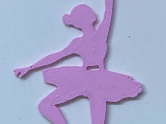 Ballerina cupcake topper with slot to add tutu