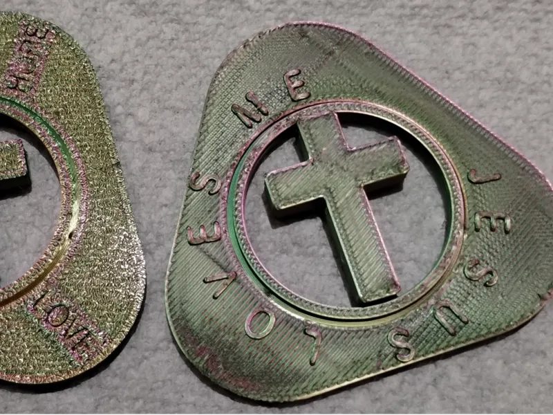 Jesus Loves Me rotating Cross  - Faith Hope Love