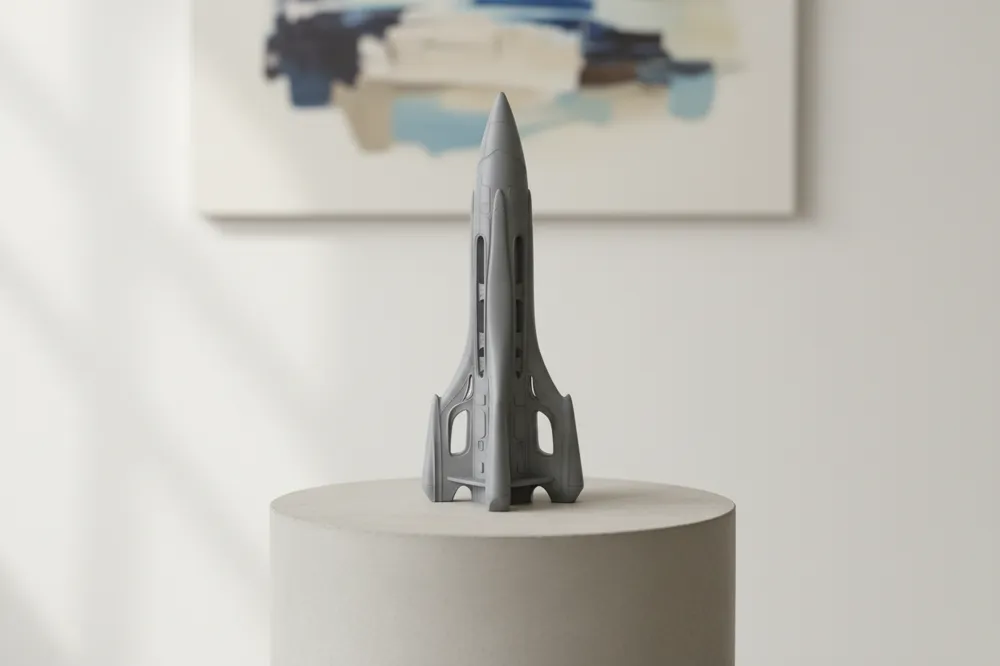 Stylish Rockets Sleek Art Deco Sci-Fi Rocket Display Model - Free 3D Print Model ...