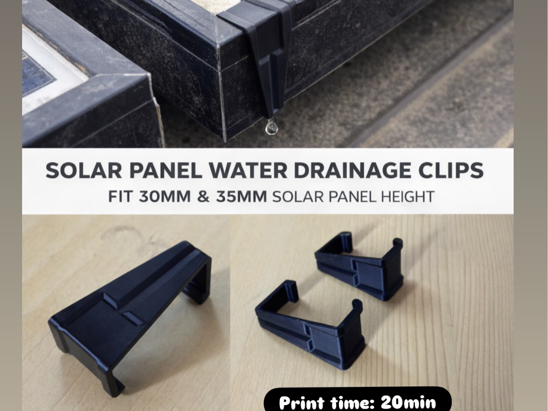 SOLAR PANEL WATER DRAINAGE CLIPS