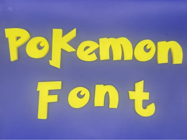 Police de caractères Pokémon en 3D