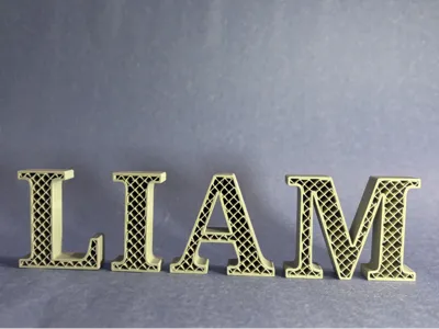 Open-Top 3D Printable Letters (Liam)