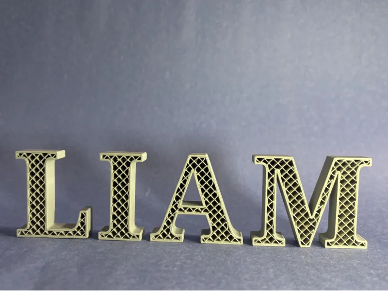 Open-Top 3D Printable Letters (Liam)