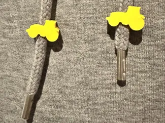 Tractor Hoodie Drawstring Beads