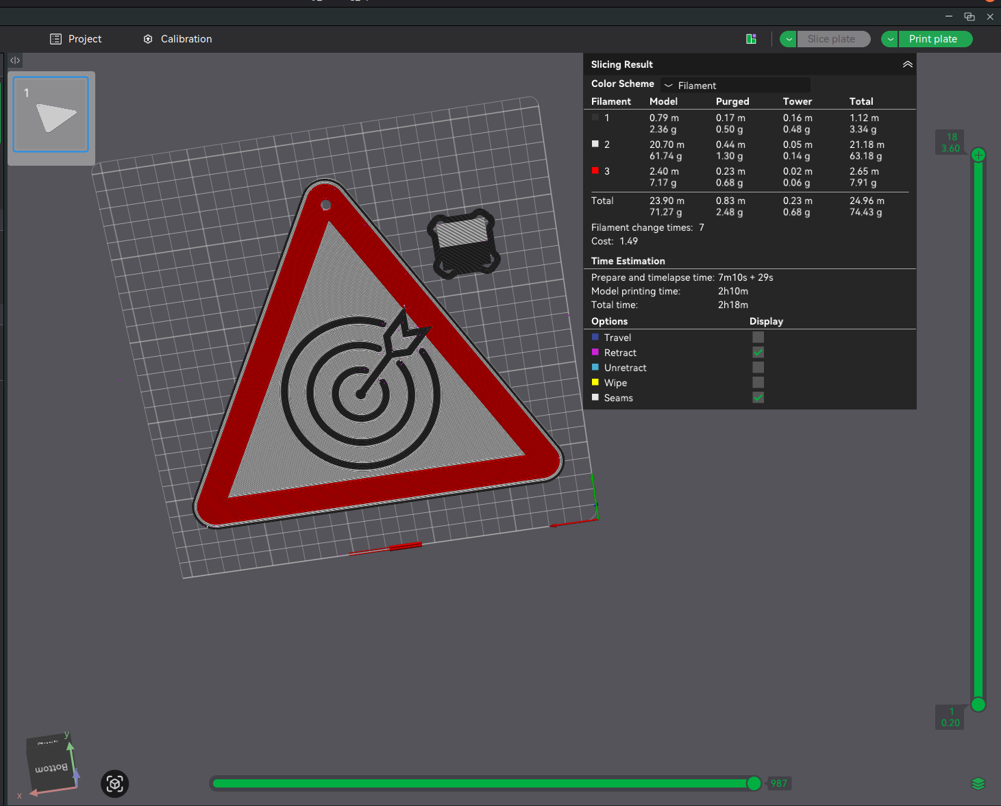 Miniatura 2 do modelo 3D Archery Warning sign