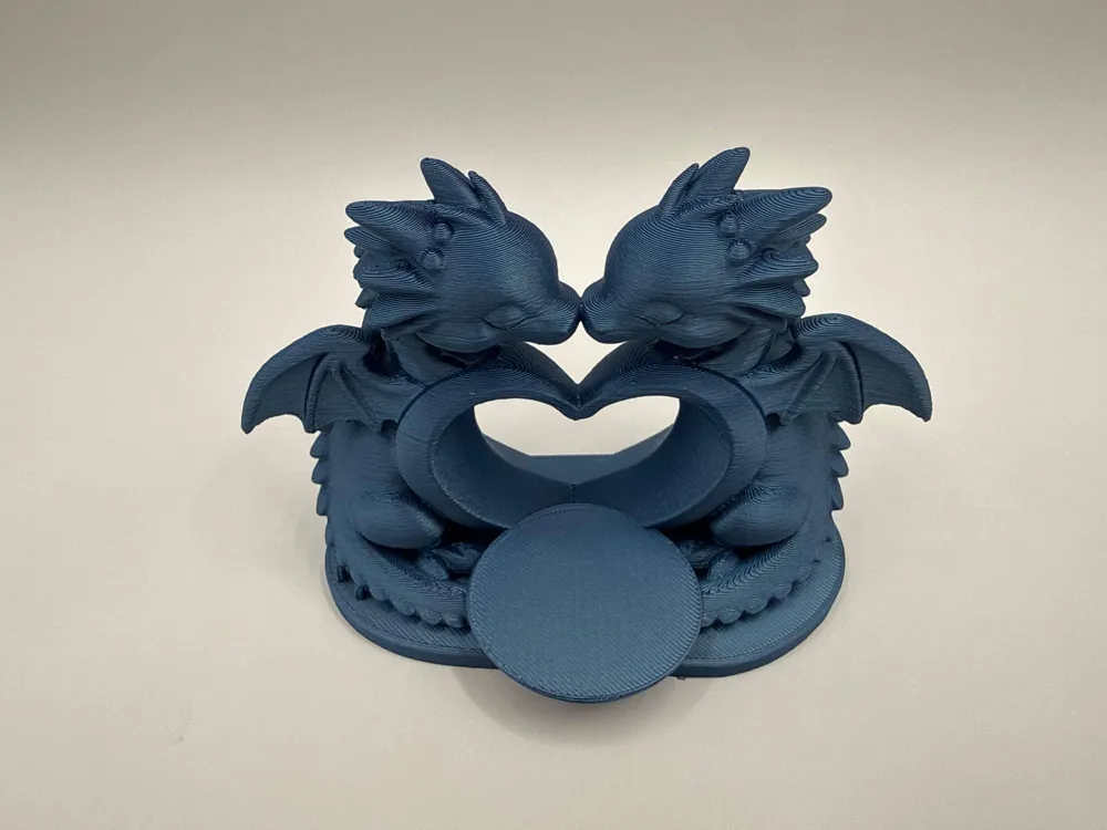 Double Dragon Heart Tealight Holder - Free 3D Print Model - MakerWorld