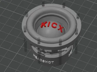 Subwoofer Kicx HeadShot From AI