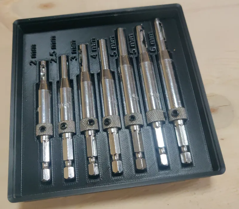 Gridfinity - Inlay - Center Drill 2.0 - 6.0 mm