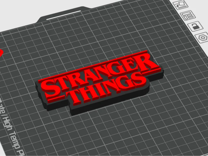 Logo Stranger Things da scrivania (3MF, 2 colori)