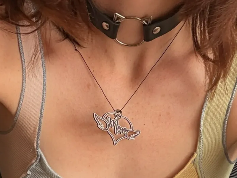 mom is my angel necklace pendent
