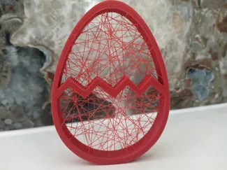 Easter egg string art inspired sculpture