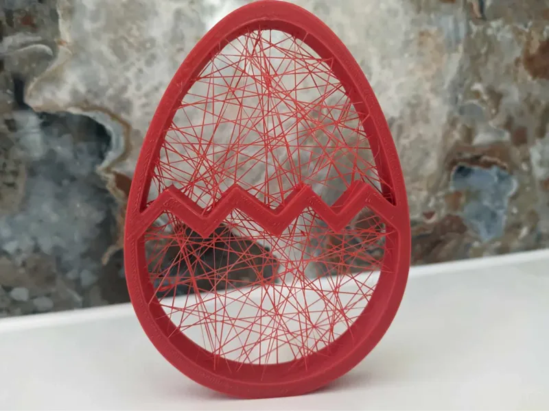 Easter egg string art inspired sculpture