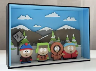 South Park Diorama - 3D DIY model (10x15 cm)