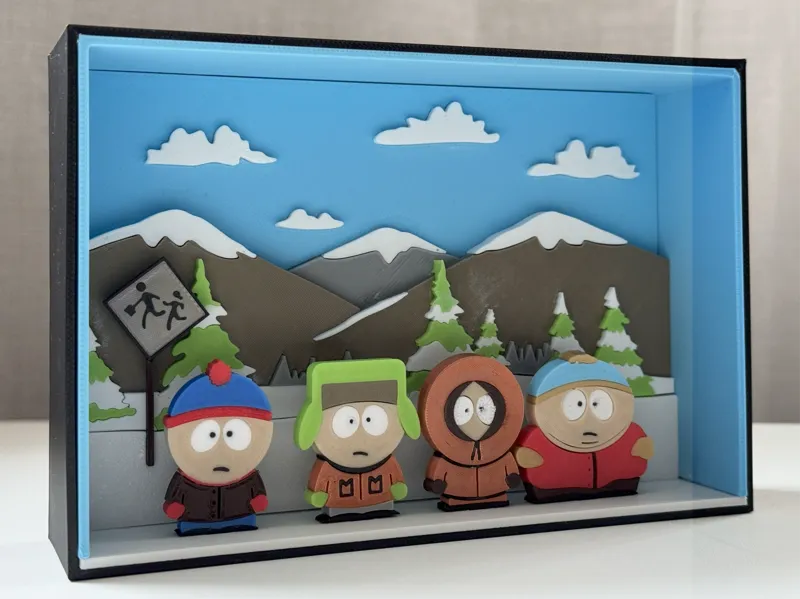 South Park Diorama - 3D DIY model (10x15 cm)