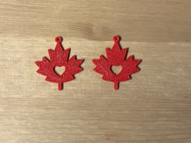 maple leaf earrings