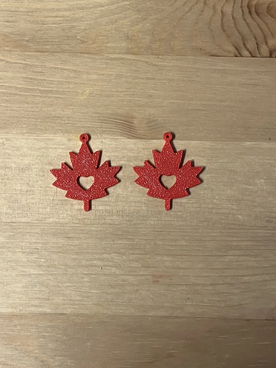 maple leaf earrings view 2
