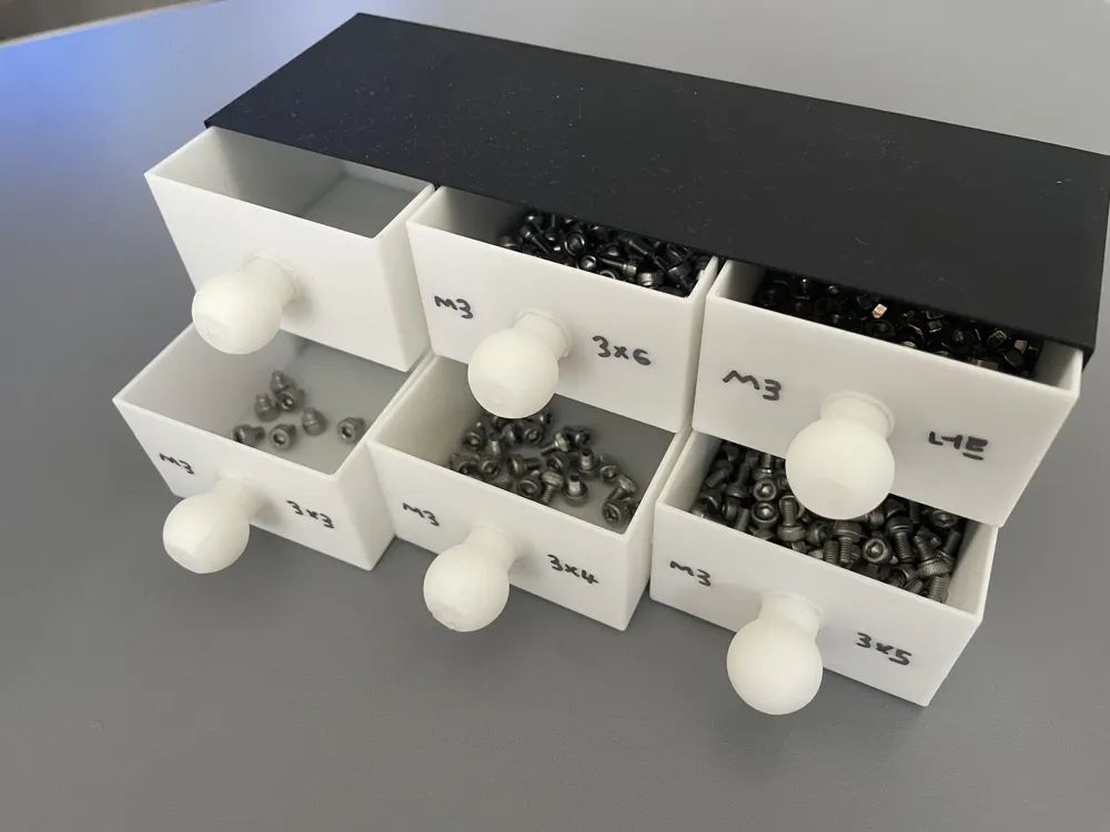 Mini Drawer (6 Compartments) - Free 3D Print Model - MakerWorld