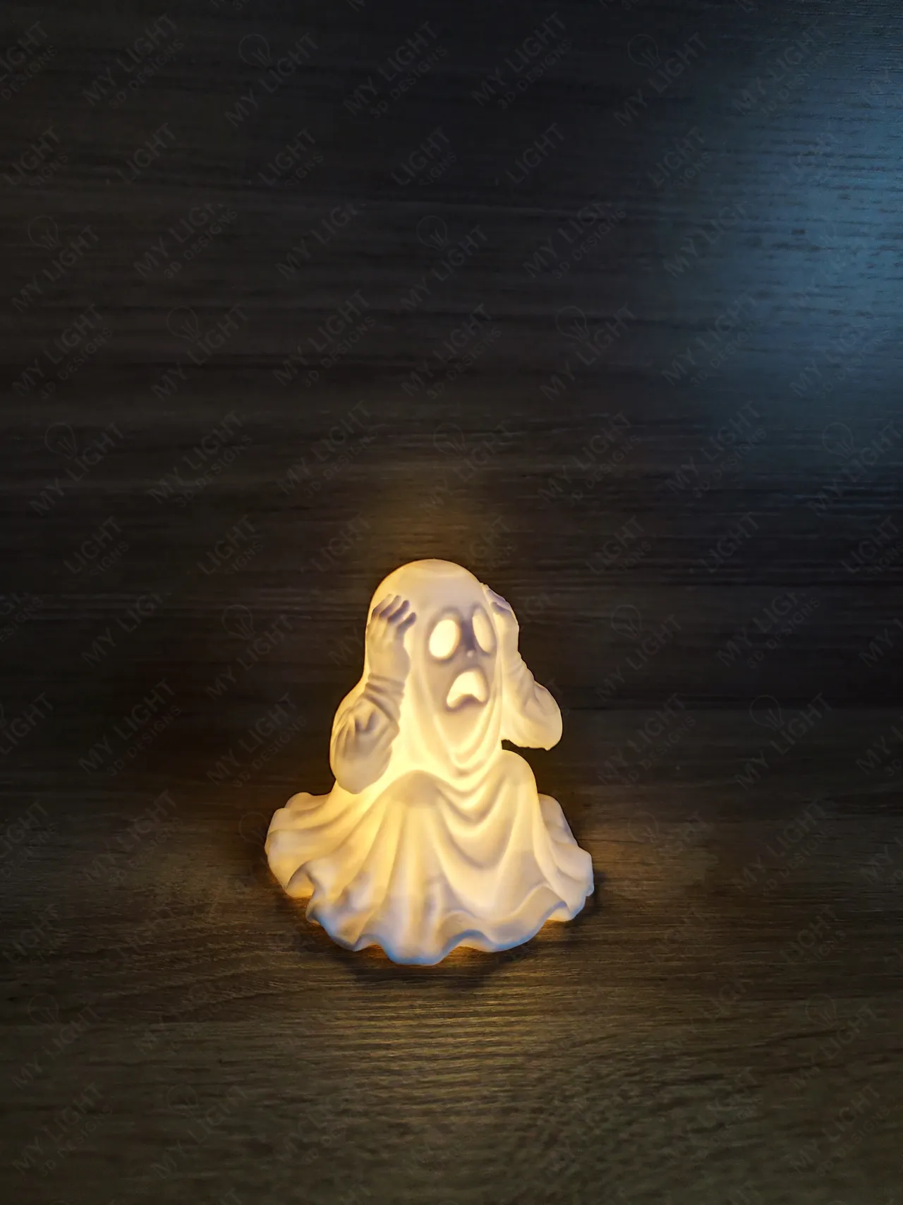 Screaming Ghost LED Tealight Holder view 3