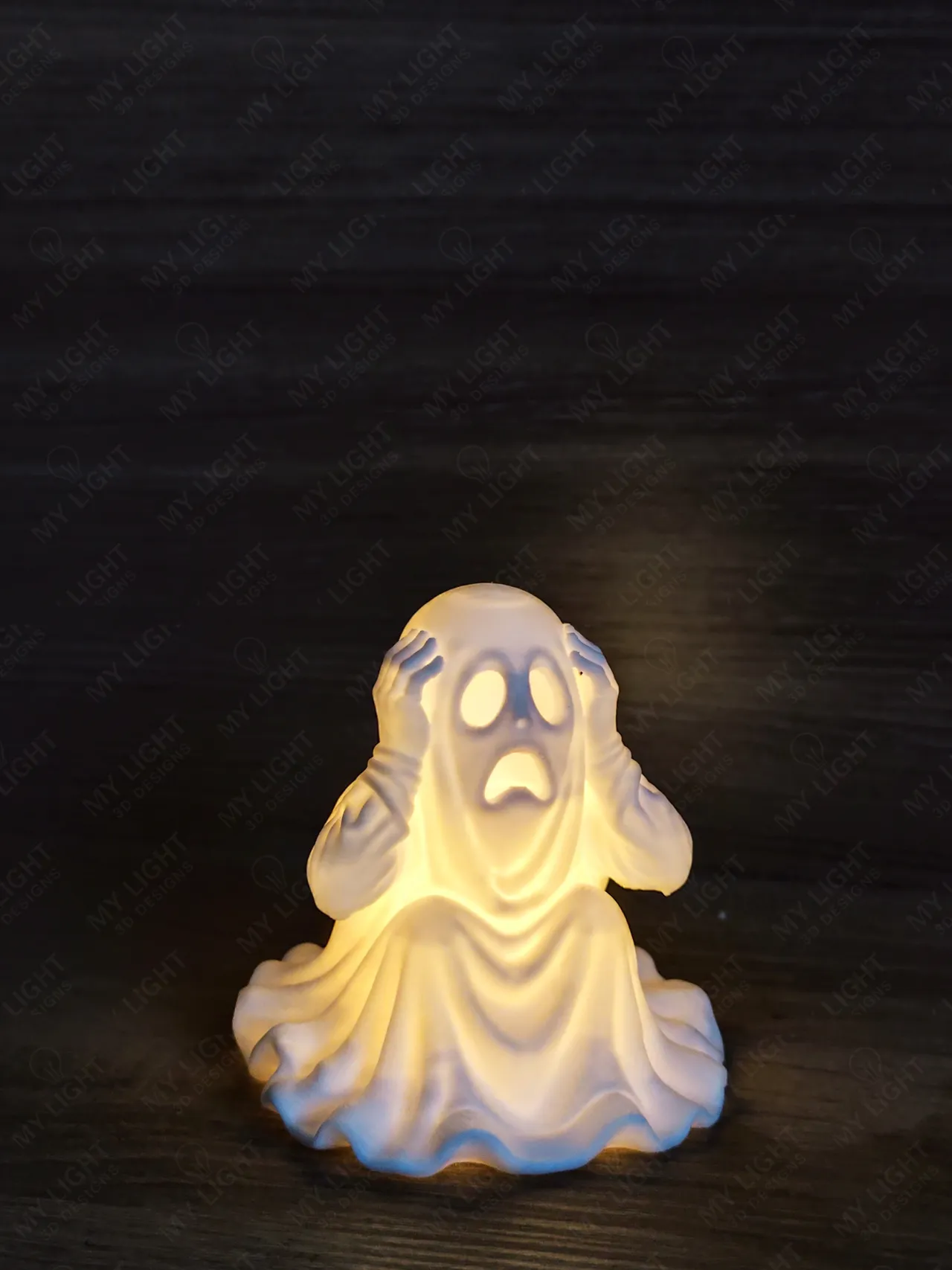 Screaming Ghost LED Tealight Holder view 4