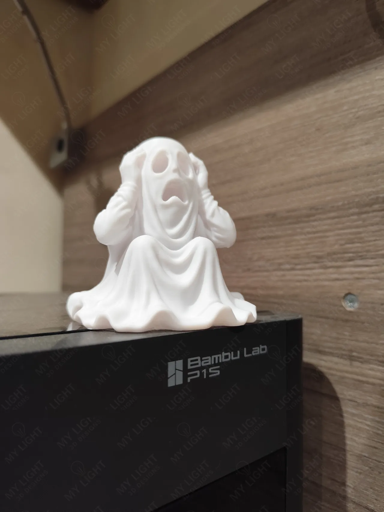 Screaming Ghost LED Tealight Holder view 2