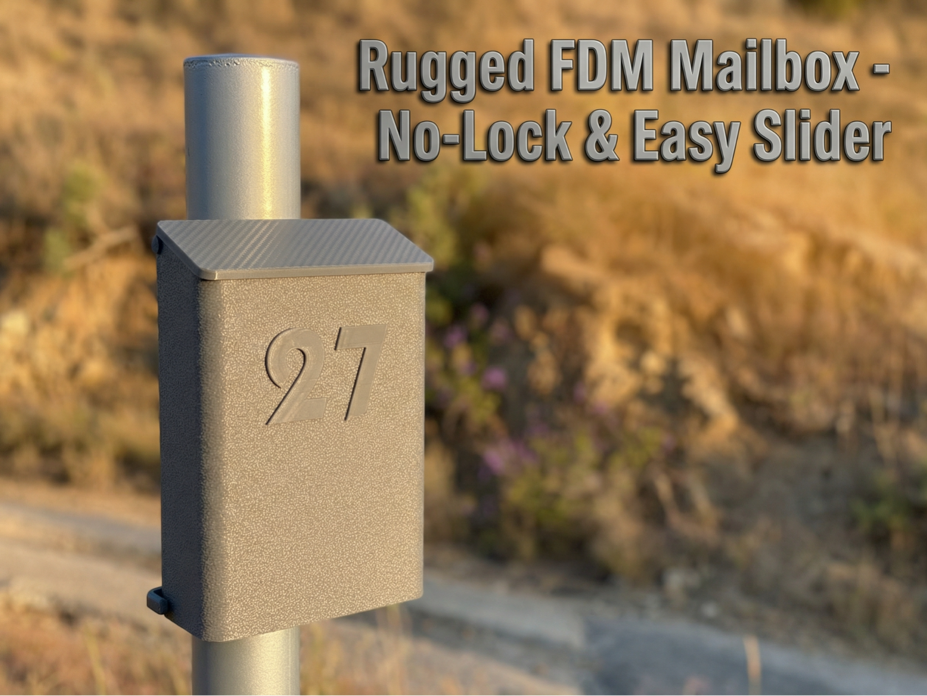 Rugged FDM Mailbox - No-Lock & Easy Slider