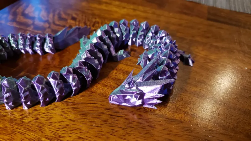 Articulated Crystal Night Dragon v1.3 (low poly remix)