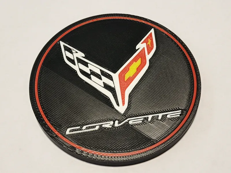 C8 Corvette Flag Coaster