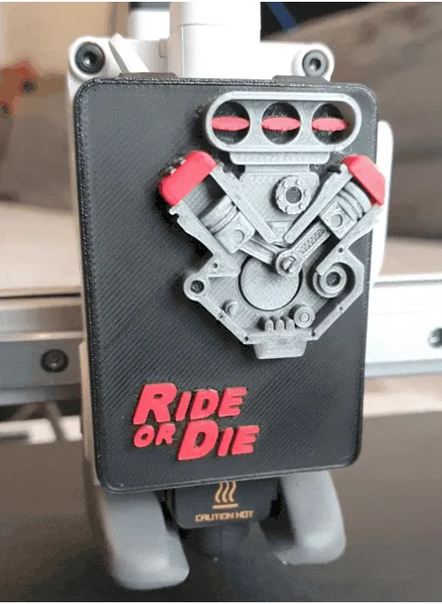 A1 & A1 mini Hotend Face Plate Cover Engine view 3