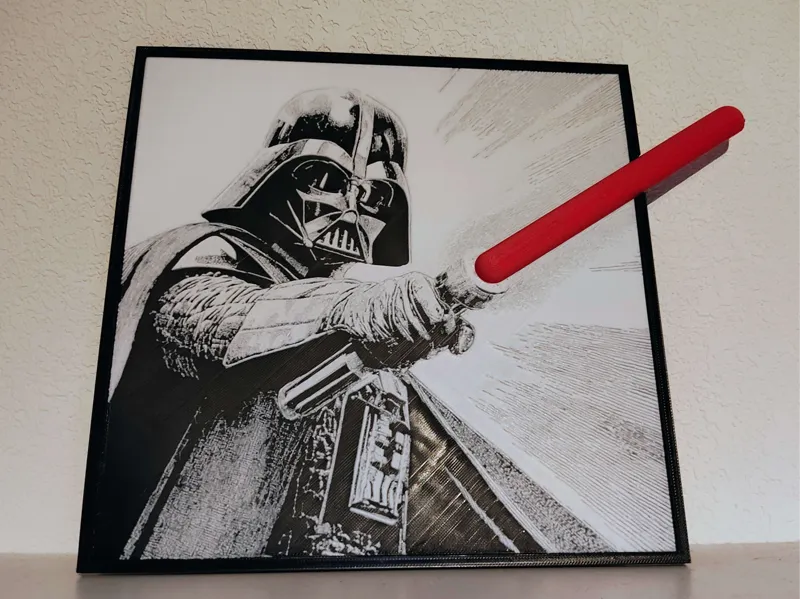Vader Comic Art with POP-OUT Lightsaber!