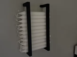 Wall mounted taper candle holder