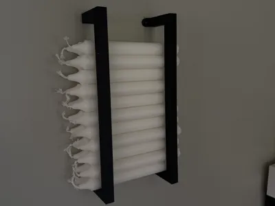 Wall mounted taper candle holder