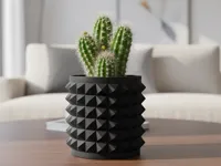Pot à plante à pointes géométriques — photo 1