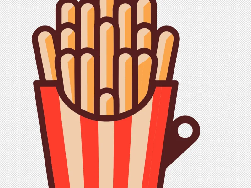 French fry keychain