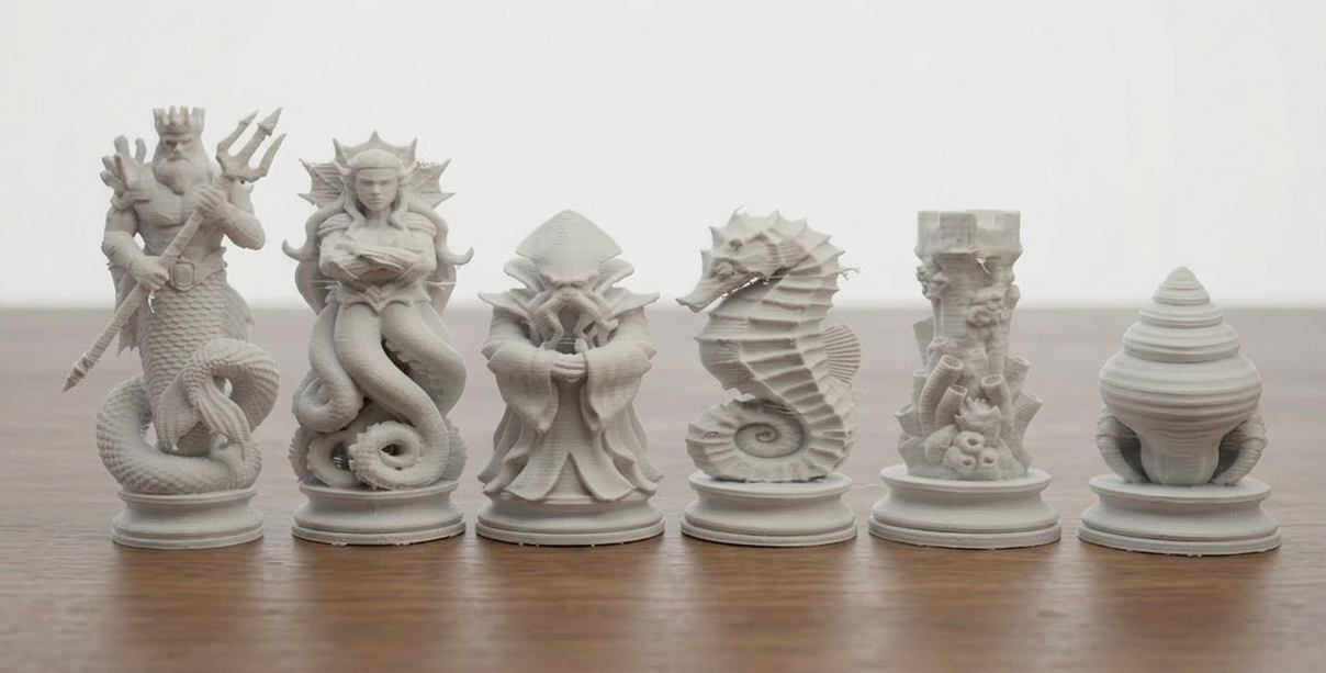 Miniatura 2 do modelo 3D Deep Sea Chess Set