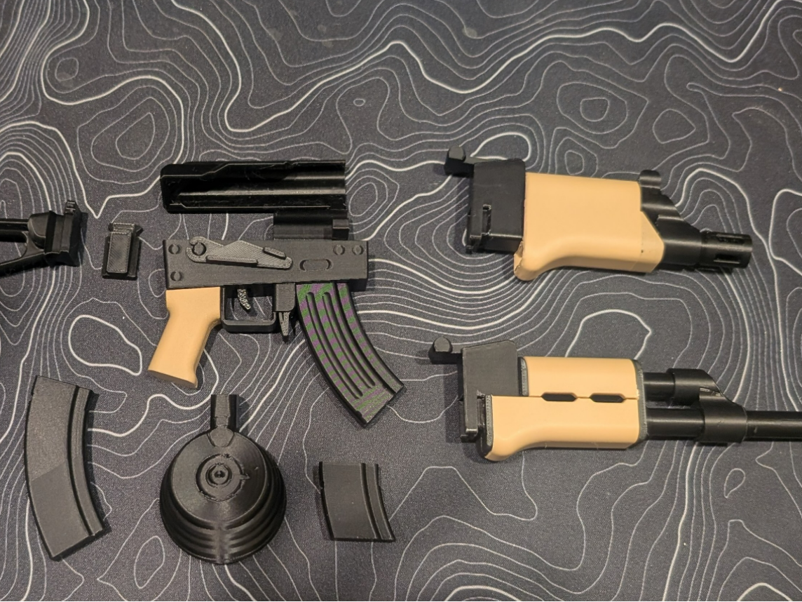 AK-47 Pocket Rifle – Bolt-Action Toy - Attachments