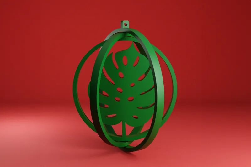 Gyroscopic Monstera Ornament