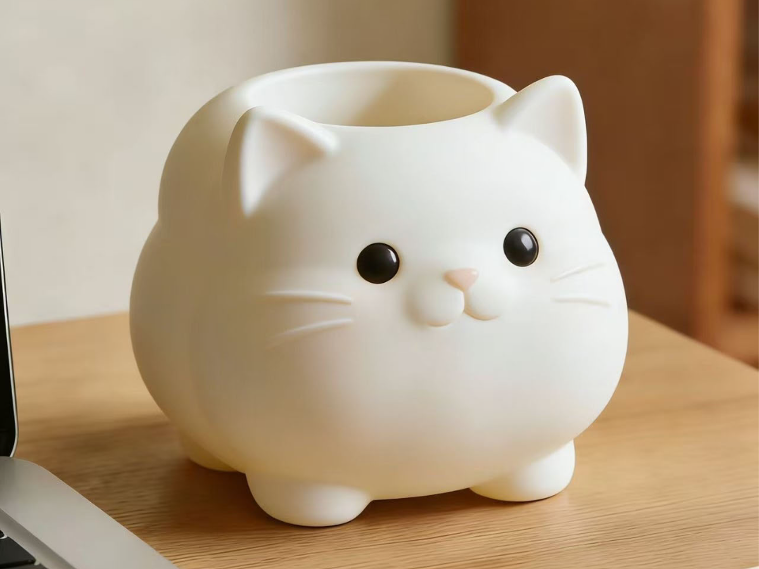 可爱猫笔筒