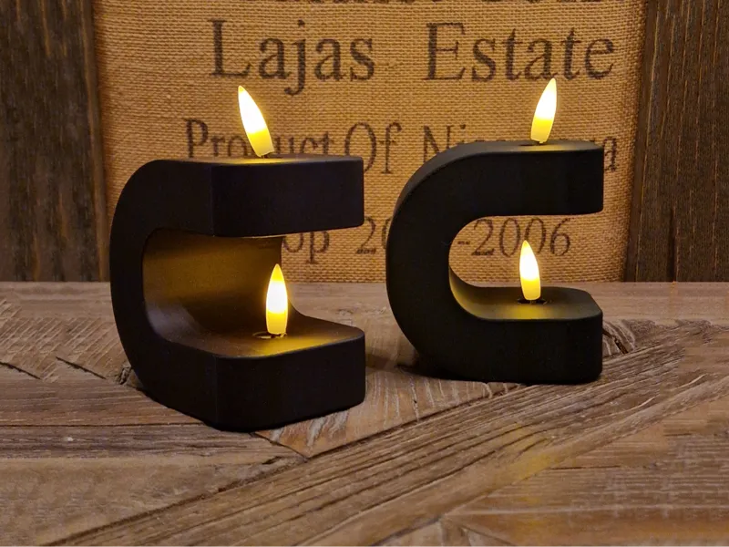 Curved Tea Light Candle Holder